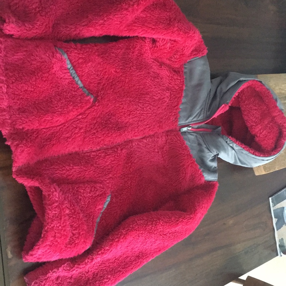 Girls fleece hoodie zip coat